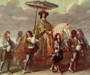 Parasols carried by the servants of a Nobleman